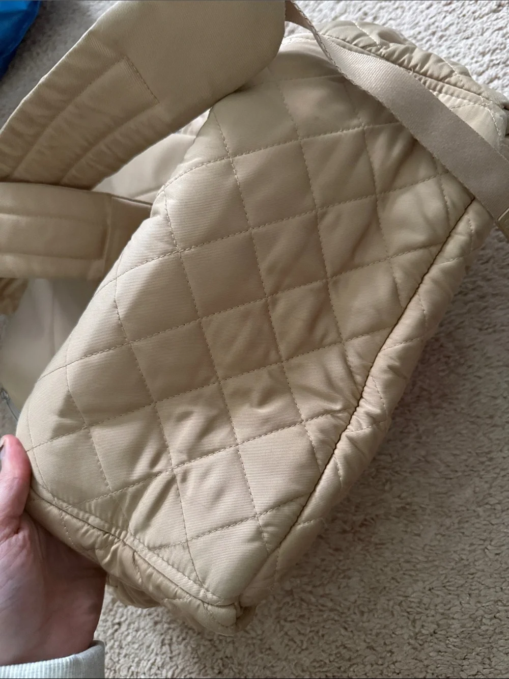 Vera Bradley Quilted Tan Laptop Backpack